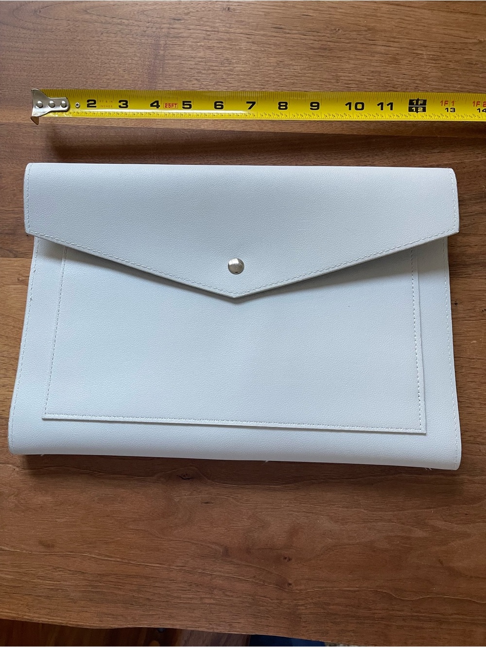 White Envelope Clutch Bag - Minimal Women's Handbag